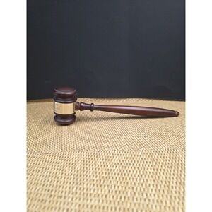 Vintage Wood Ceremonial Gavel‎ Brass Plaque Engraved Phi Delta Kappa 1983-84